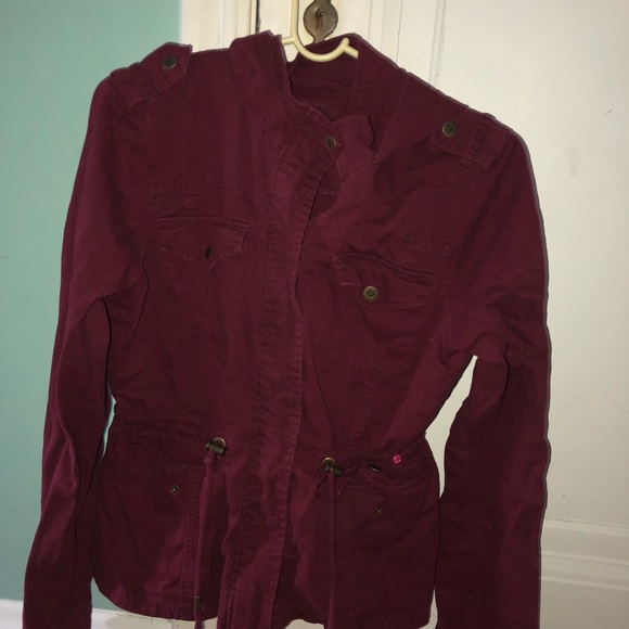 Maroon utility jacket - Picture 1 of 3